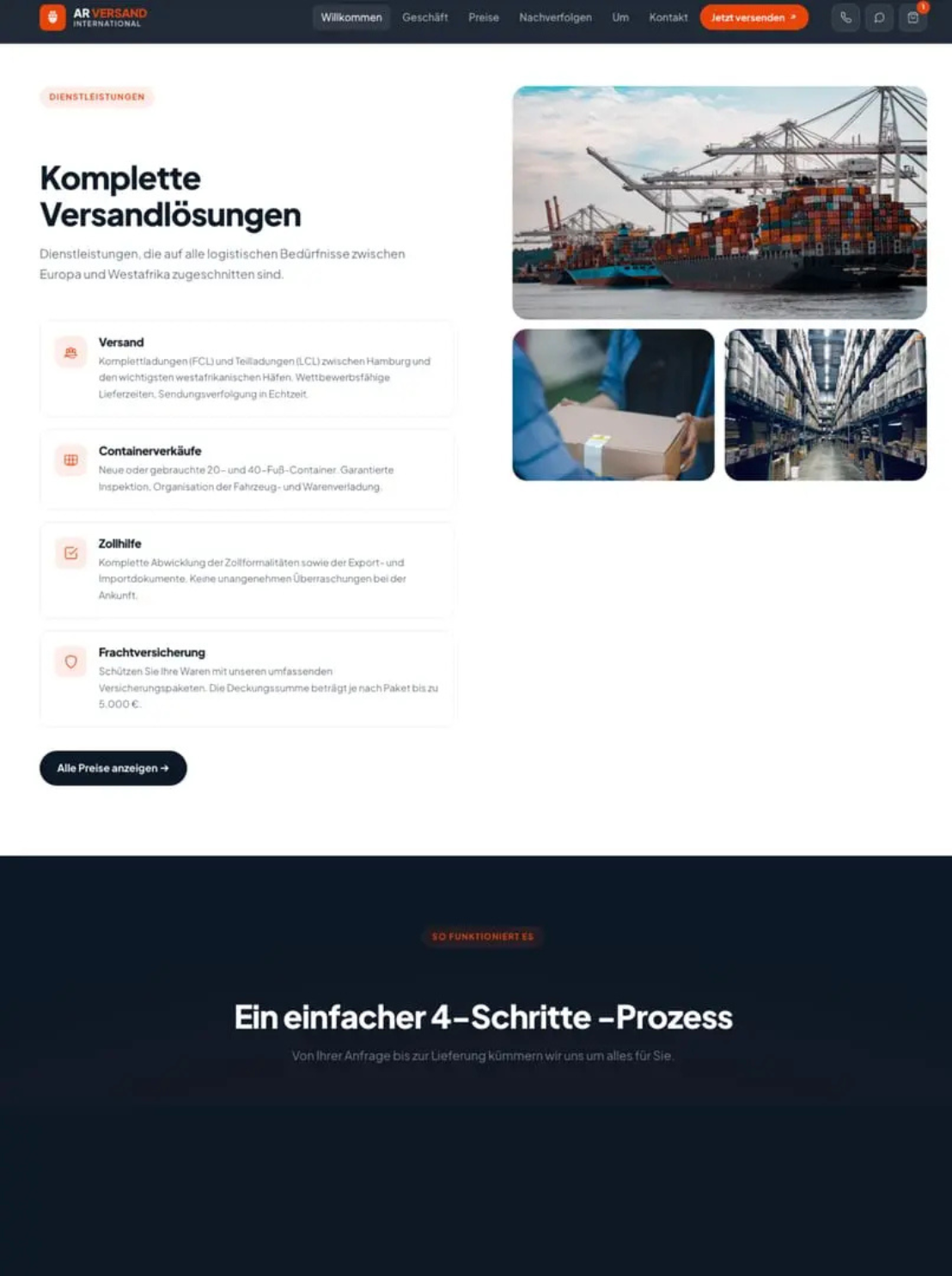 AR Shipping – Développement web