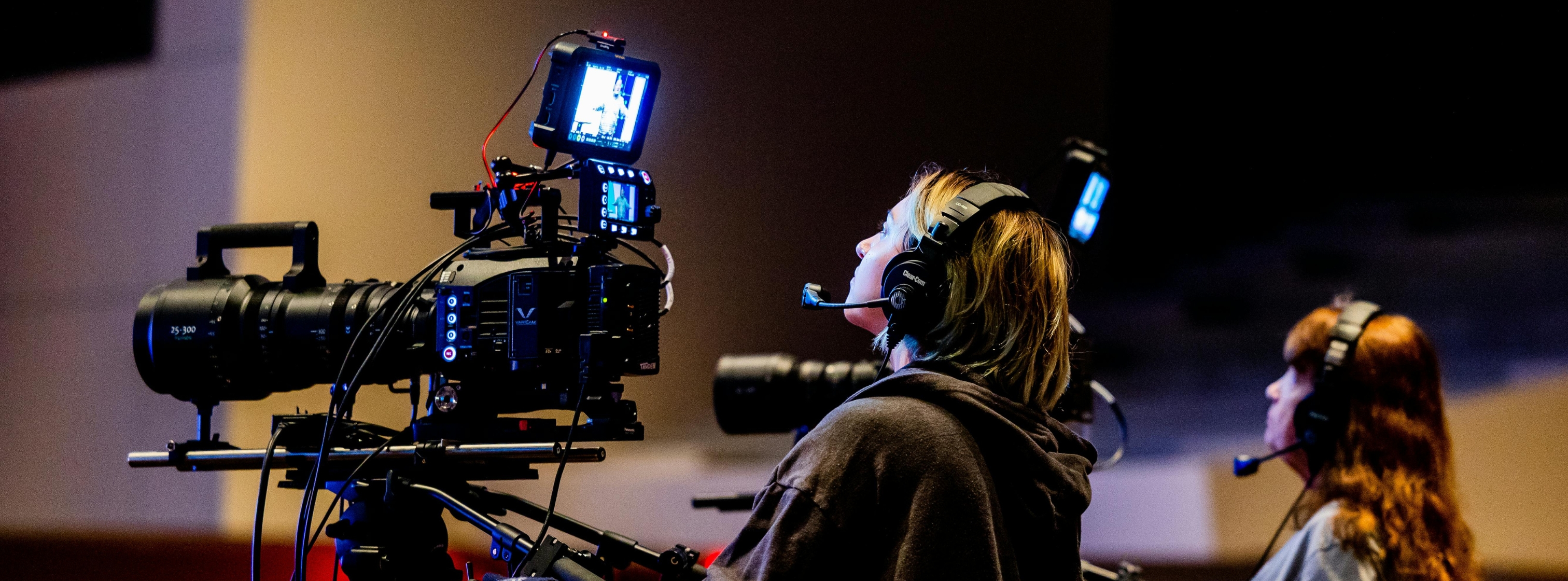 Tournage avec équipe caméra