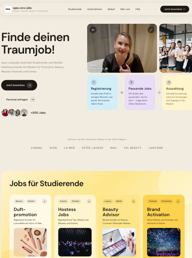 OpenCrew – Landing page